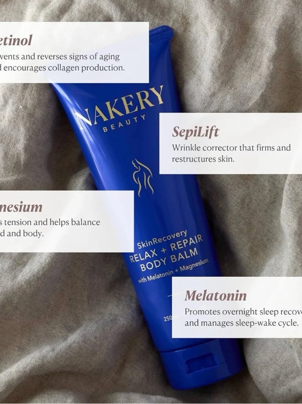 Nakery Beauty Relax + Repair Body Balm - Blue